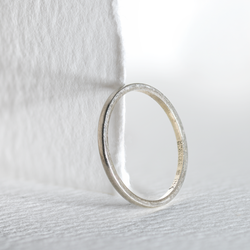 Traub Orange Blossom 18K White Gold Minimalist Stacking Ring