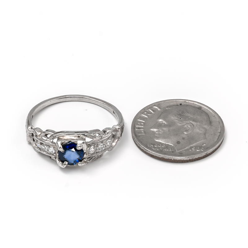 Art Deco Sapphire Ring Size Reference for Perspective