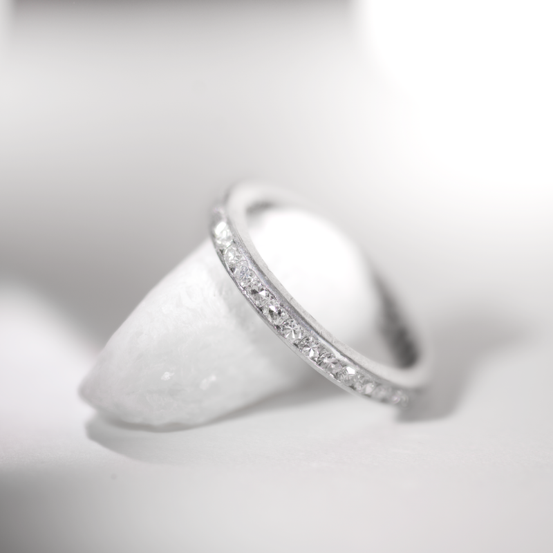 Vintage Platinum Diamond Band