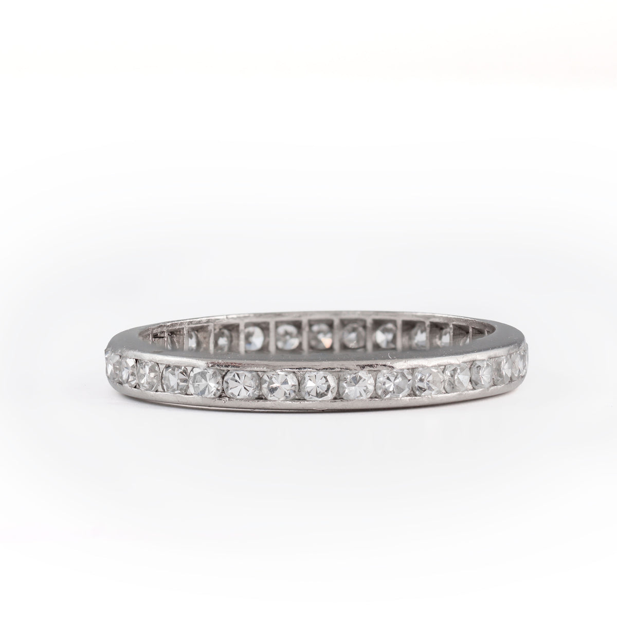 Approx. 1ct total weight of diamonds set in Platinum