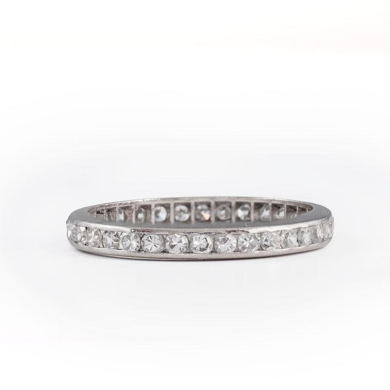 Approx. 1ct total weight of diamonds set in Platinum