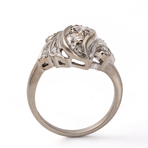 profile-view-1940s-retro-diamond-bypass-ring-height-off-finger-pierced-gallery