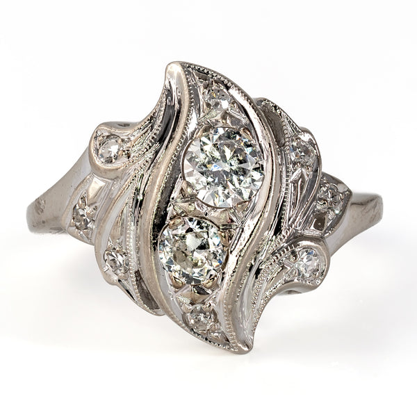face-up-overhead-view-litwin-two-stone-diamond-bypass-ring